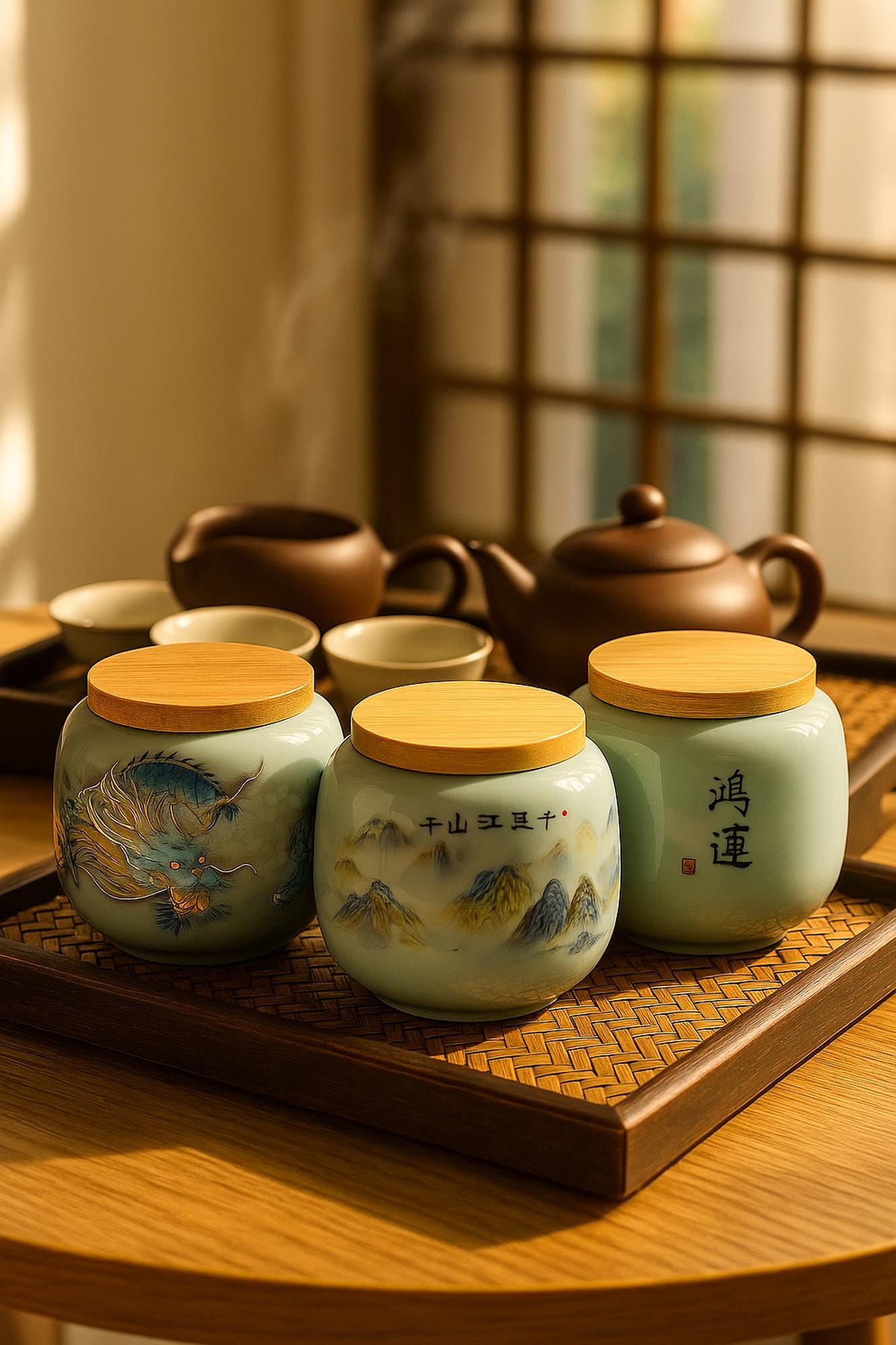 手作り陶器製茶筒｜竹蓋の磁器瓶 - Etsy 日本