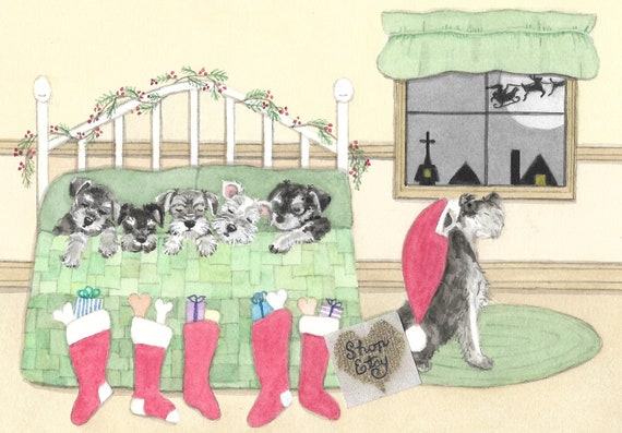 Lynch folk art 12 Christmas cards Sheltie family shares Christmas Eve story
