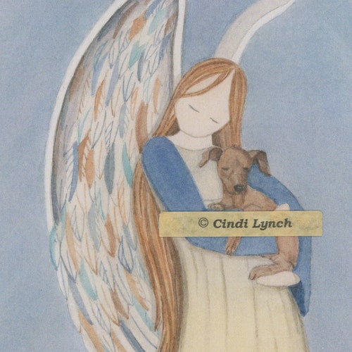 Miniature Pinscher min Pin With Angel / Lynch Signed Folk Etsy