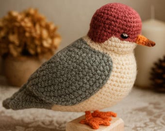 Crochet Bird Amigurumi Pattern: Realistic Plush Toy (PDF Download)
