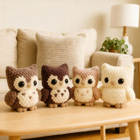 Crochet Owl Amigurumi Pattern • Plush Bird Toy (PDF Download)