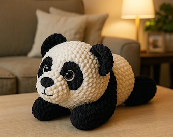 Panda Plüschtier Häkelanleitung: Amigurumi Bär Plüschtier (PDF)