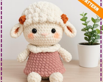 Amigurumi Lamb Crochet Pattern: Plush Sheep Toy Tutorial (PDF Download)
