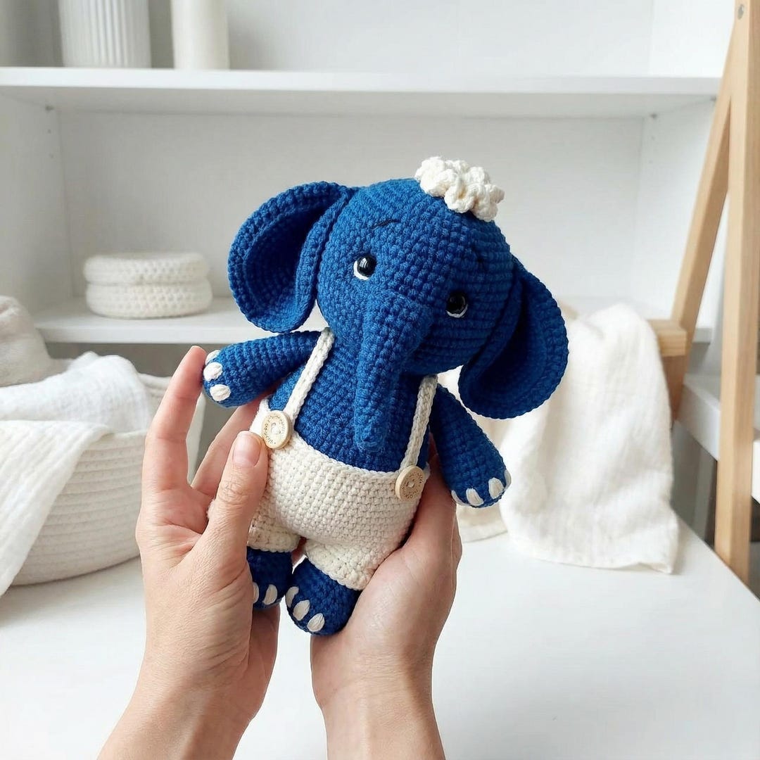Elephant Crochet Pattern Amigurumi Plush PDF Download Toy - Etsy