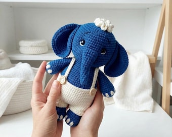 Elephant Crochet Pattern Amigurumi Plush PDF Download Toy