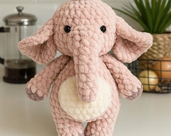 Crochet Elephant Amigurumi Pattern • Plush Stuffed Animal Toy (PDF Download)