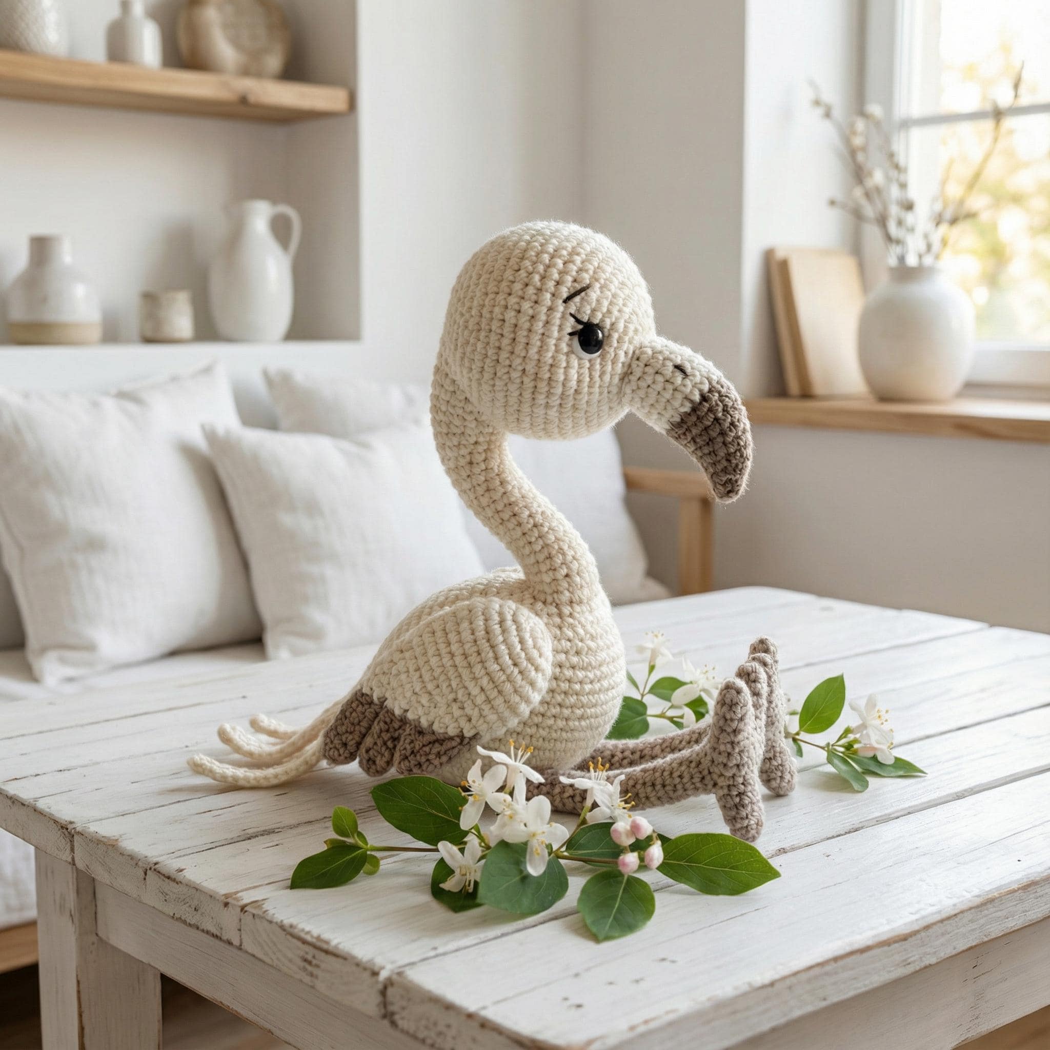 Elegant Flamingo Plush Pattern