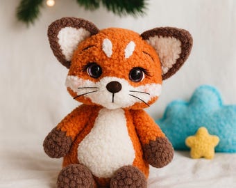 Patrón de zorro amigurumi de crochet: Peluche para principiantes (Descarga PDF)