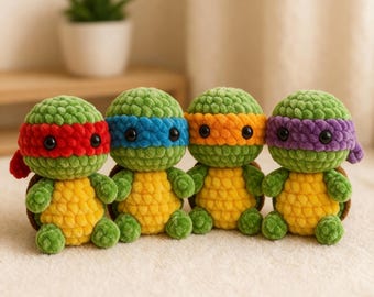 Crochet Turtle Amigurumi Pattern: Beginner Friendly Plush Toy (PDF)