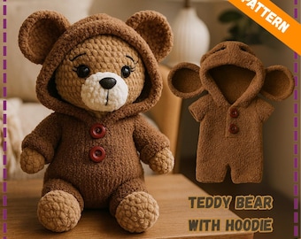Teddybär mit Kapuze Häkelanleitung PDF