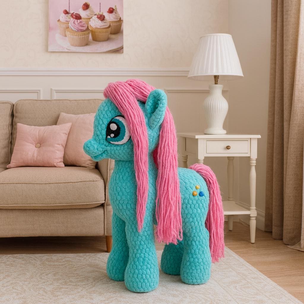 37 Horse Crochet Patterns: Amigurumi Horses, Ponies, Hobbyhorses, and More 11 Crochet Pony Plush