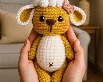 Crochet Lamb Amigurumi Pattern PDF | Cute Sheep Plush Tutorial | Beginner-Friendly Crochet Toy DIY | Instant Download