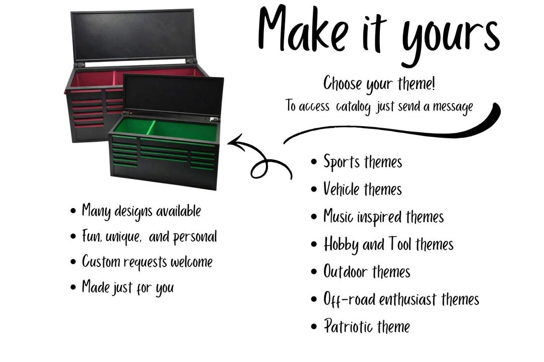 Custom Themed Mini Toolbox - Color and Theme Options - Made to Order - Etsy