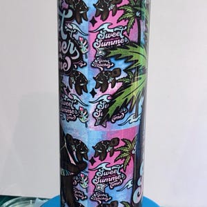 Sweet Summer Times Sea Turtle Tumbler – 20 oz Skinny Stainless Steel Sublimated Cup