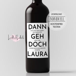 Etiquette de vin personnalisée à télécharger | Cadeau de débrayage | Cadeau d'adieu pour les collègues | Idée cadeau pour la retraite et le changement d'emploi