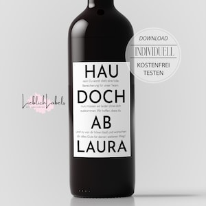 Etiquette de vin personnalisée à télécharger | Cadeau de débrayage | Cadeau d'adieu pour les collègues | Idée cadeau pour la retraite et le changement d'emploi