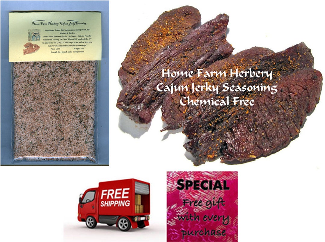 Cajun Jerky Seasoning Enough for 4 Pounds Jerky Recipe Inside Etsy