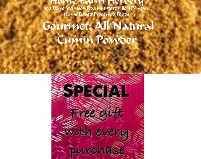 Cumin Ground, warm and powerful and a great aroma.A must for every pantry, FREE gift Order now