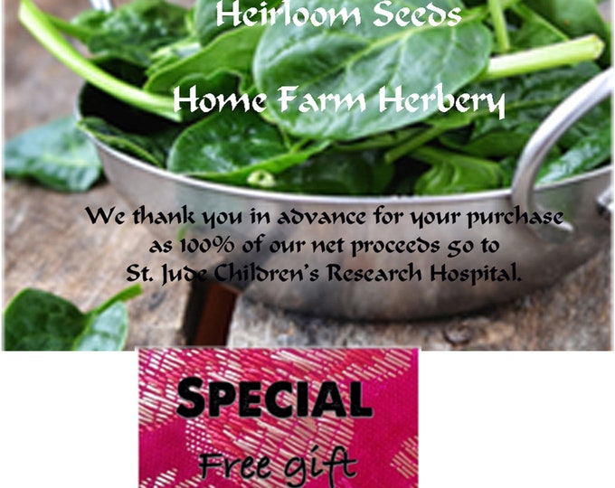 Order Spinach, Nobel Giant Heirloom Seeds now and get a free gift