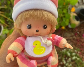 Monchhichi Bebichhichi SS Size Big Head Plush Keychain Girl