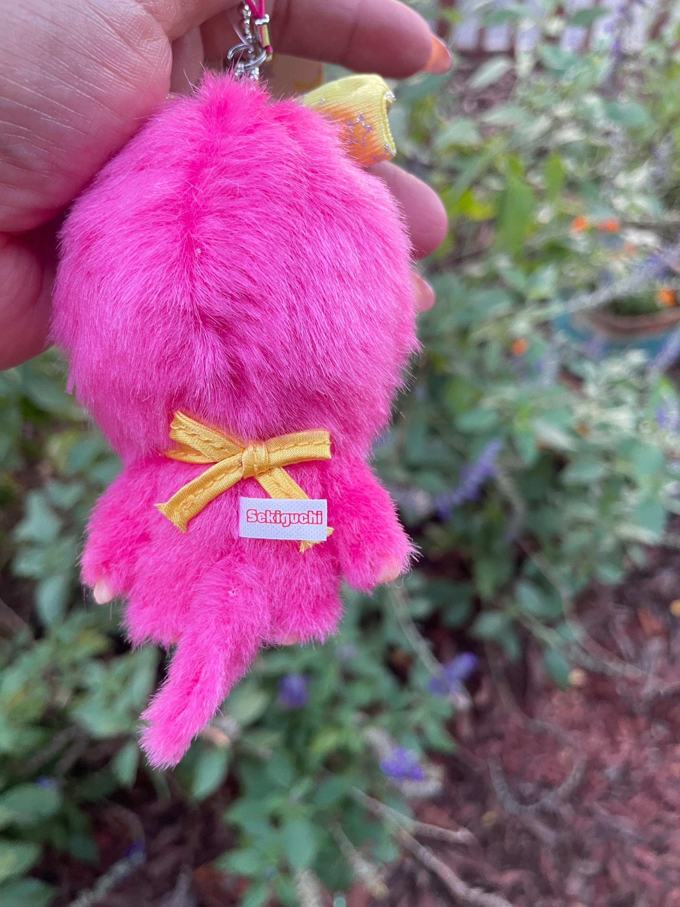 Monchhichi Pink Heart Keychain - Etsy