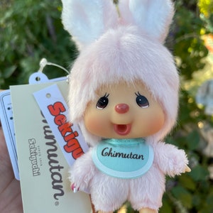 Monchhichi Friend Chimutan Bunny SS Size Big Head Mascot Keychain