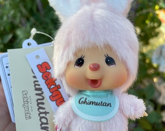 Monchhichi Friend Chimutan Bunny SS Size Big Head Mascot Keychain
