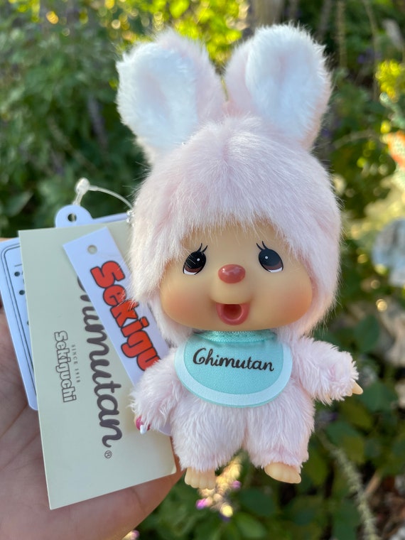 Monchhichi Friend Chimutan Bunny SS Size Big Head Mascot Keychain
