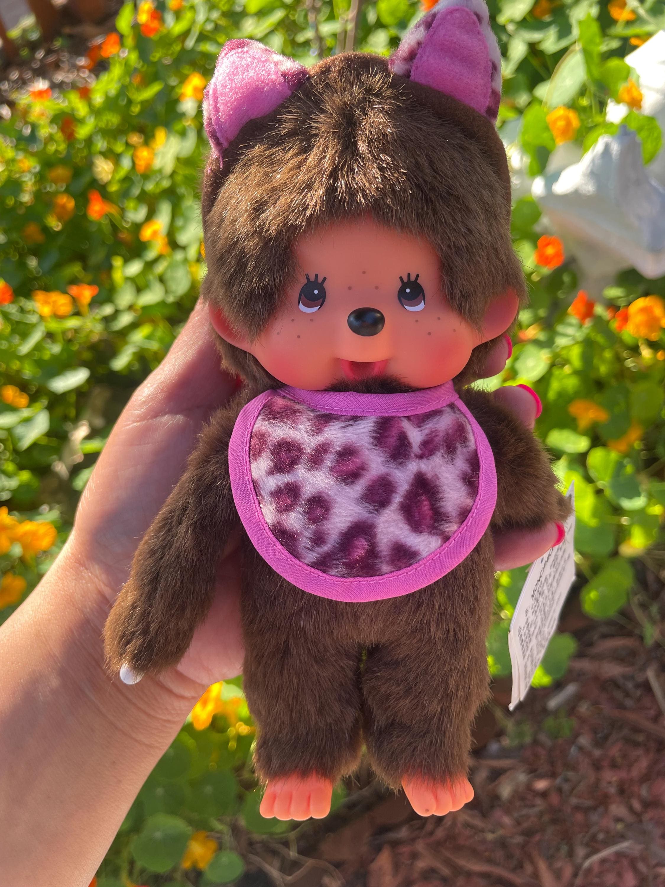 Pink Cat Ear Monchhichi Keychain - Etsy