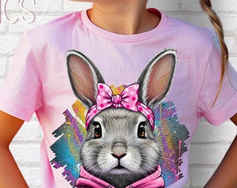 Pink Easter Bow Png, Girls Pink Easter PNG, Bunny Coquette Bow Png, Pink Bunny Png, Easter Png, Retro Easter Png, Png, Preppy Easter Png