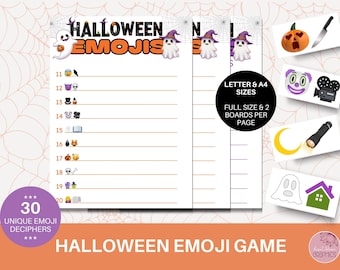 Halloween Emoji Game: Printable Family Party Activity (PDF Download)
