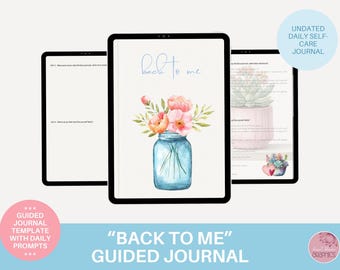 Back to Me Digital Journal | Daily Guided Prompts for Self-Discovery, Mental Health & Personal Growth | GoodNotes Template