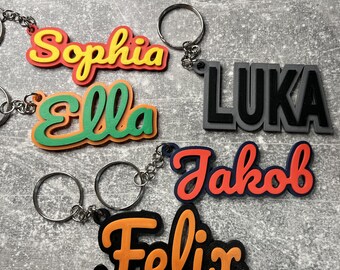 Custom 3D Printed Keychain - Name Keychain - Custom Key Ring - 3D Printed Name - Custom Name Keychain - Backpack Tag