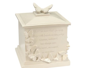 Those We Love ~ Satin Butterfly Medium Cremation Urn - Free Shipping - Portion of an Adult's Ashes