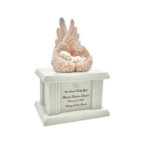 New Born Angel Pink Infant Urn