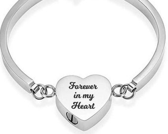 Forever In My Heart ~ Heart Bracelet Cremation Urn