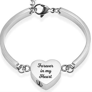 Forever In My Heart ~ Heart Bracelet Cremation Urn