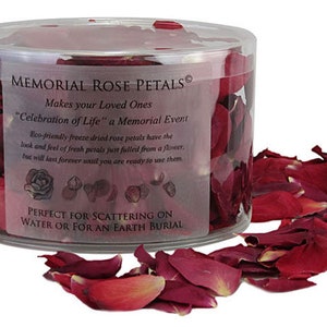 Memorial Red Rose Petals - Scattering Petals For Urns