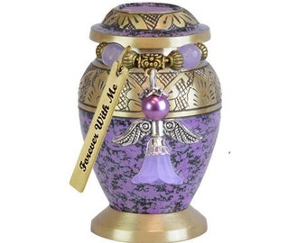 Mini-urn Violette engel - Love Charms®-optie