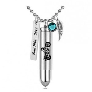 Motorcycle Bullet Pendant Urn - Love Charms™ Option