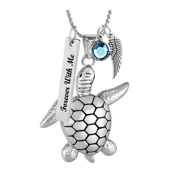 Turtle Cremation Jewelry Urn - Love Charms™ Option