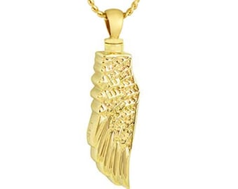 Hongxin Expanding Photo Locket Necklace Pendant Angel Wings Gift Jewelry Decoration Gold 