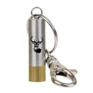 Shotgun Shell Deer Keychain Urn - Free Engraving - Fast Shipping - Stainless Steel