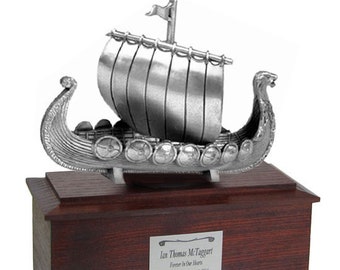 Viking Medium Cremation Urn - Holds 1/3 of an Adults Ashes - Fast Engraving - 100%  Guarantee