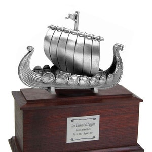 Viking Medium Cremation Urn - Holds 1/3 of an Adults Ashes - Fast Engraving - 100%  Guarantee