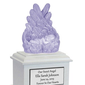 Protected By Angels Purple Infant Urn