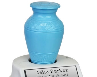 Blue Brass Preemie Urn - Keepsake for Your Little Angel - Free Personalization - 100% Lifetime Guarantee -Fast Shipping