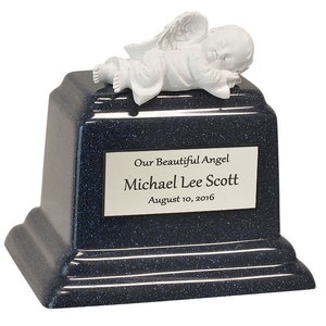 In God&#39;s Hands Blue Marble Urn