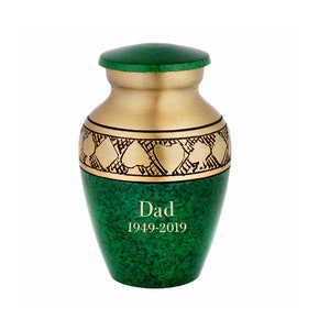 Suit of Cards Green Mini Keepsake Urn