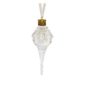 christmas clear icicle ornament cremation urn